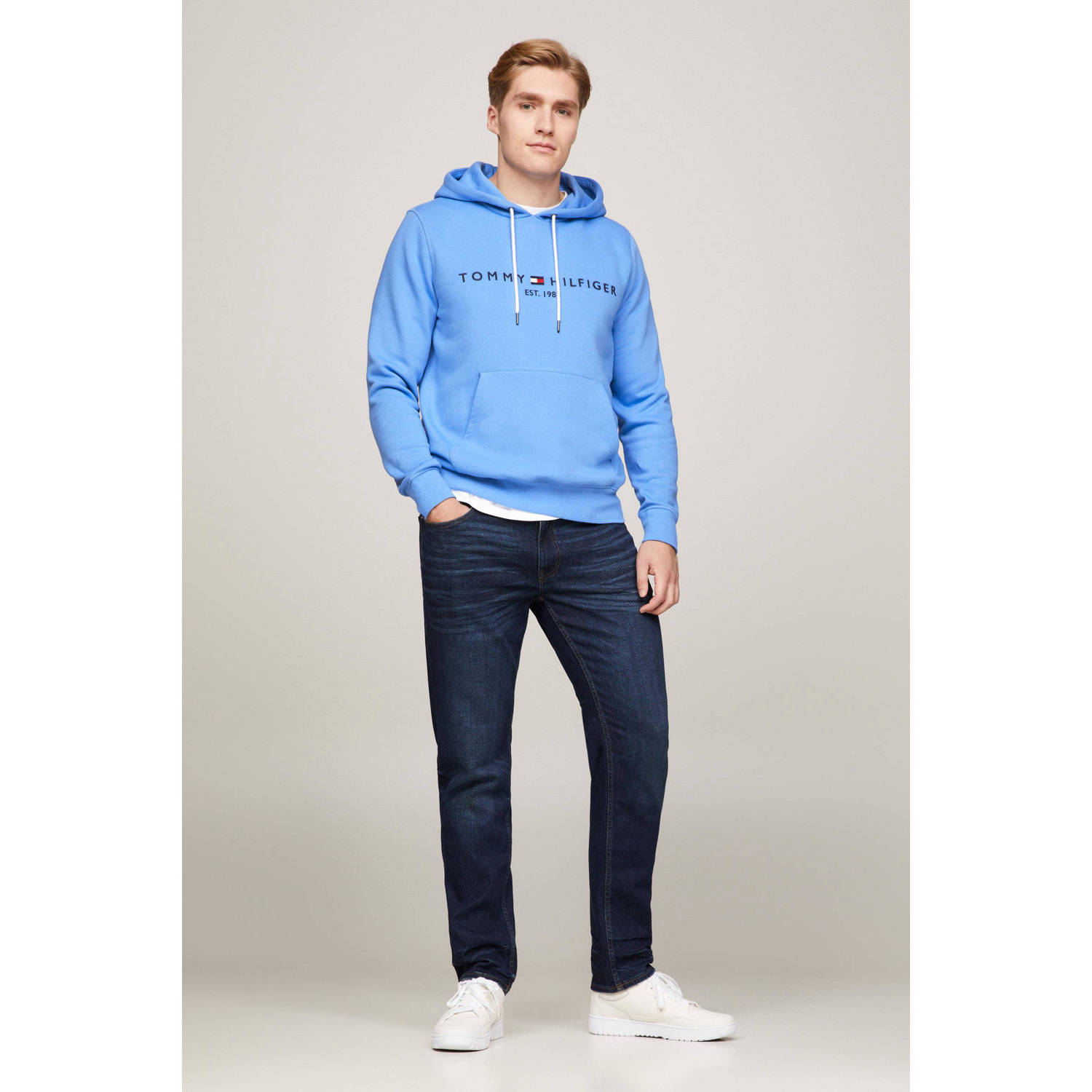 Tommy Hilfiger hoodie met logo blue spell