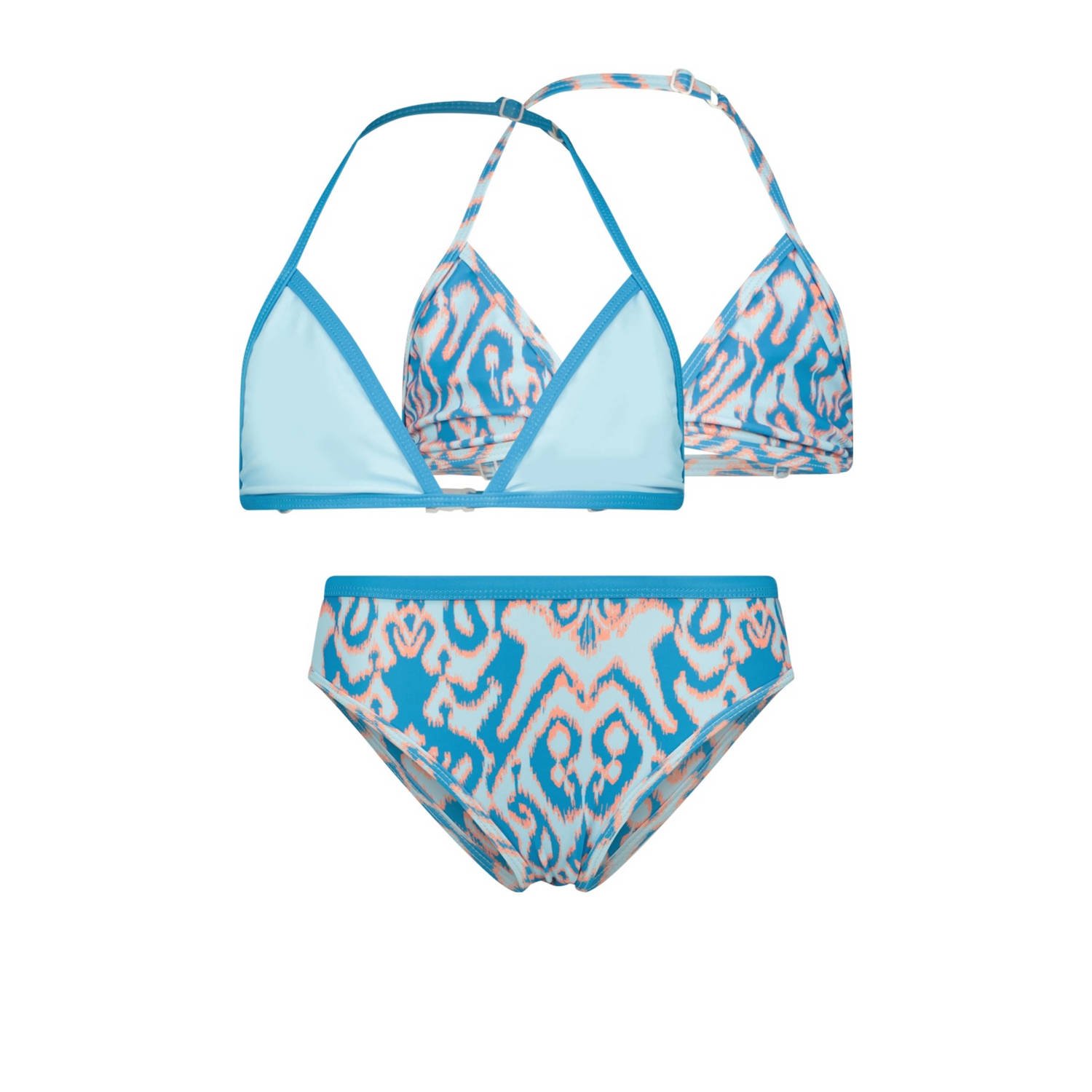 VINGINO triangel bikini Zamantha met 2 topjes blauw Meisjes Polyester All over print 104