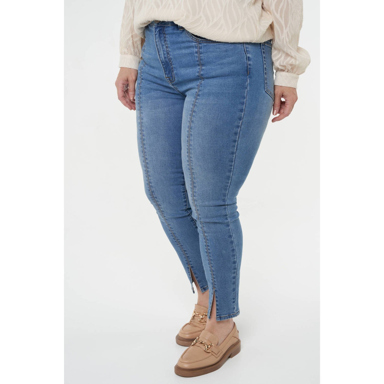 MS Mode skinny jeans light blue denim