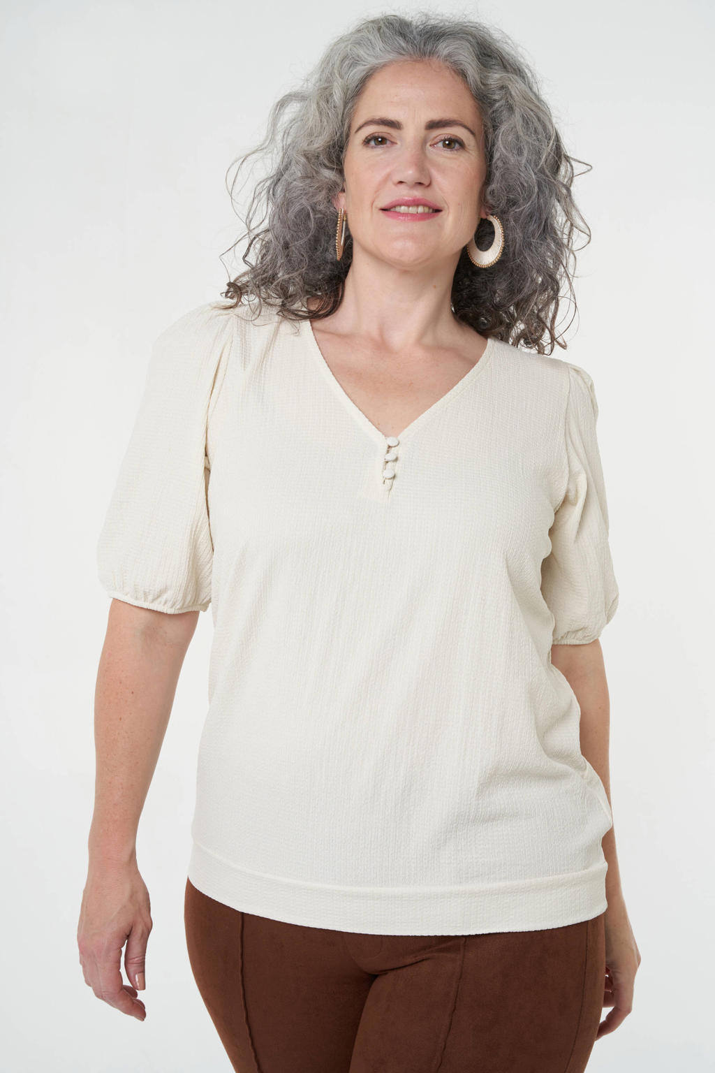 MS Mode top ecru kopen? in huis wehkamp