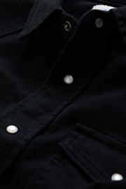 thumbnail: WE Fashion Blue Ridge slim fit denim overhemd black uni