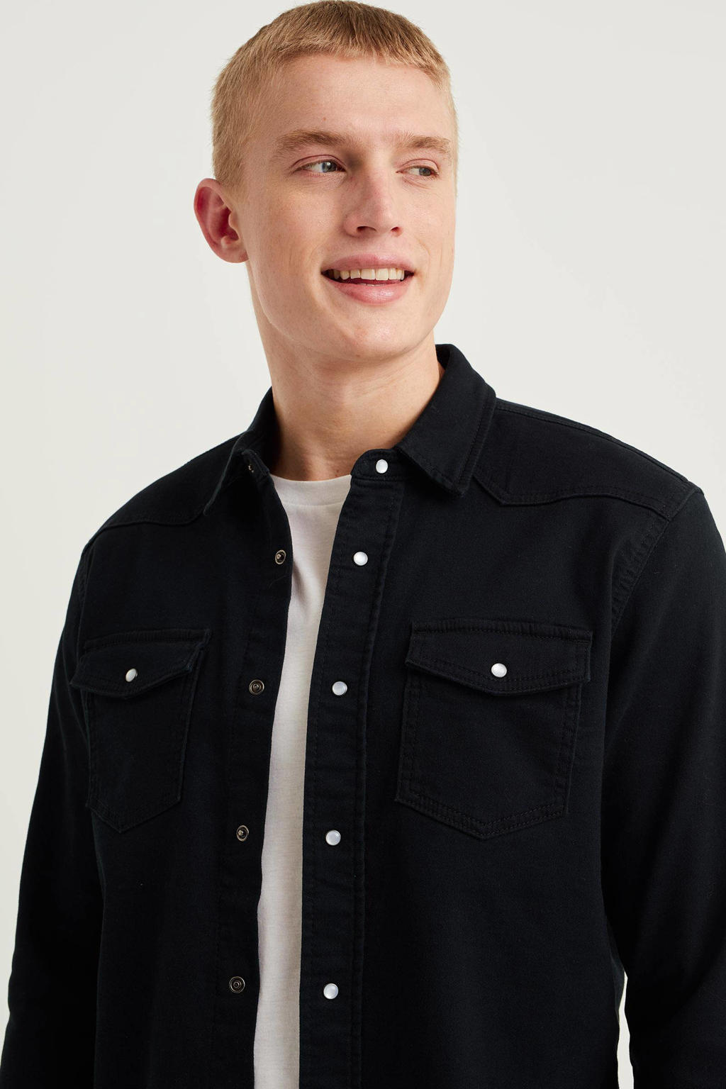 Jan Vanderstorm casual overhemd donkerblauw Jan Vanderstorm casual overhemd donkerblauw