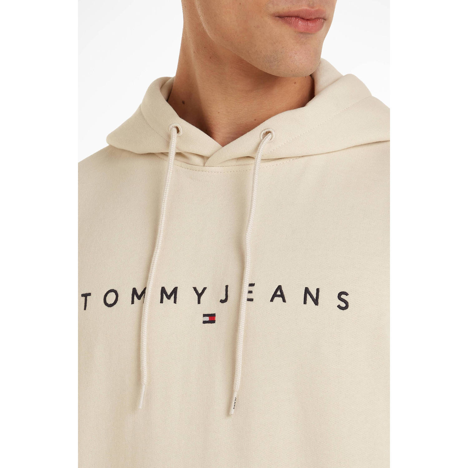 Tommy Jeans Big & Tall hoodie met logo beige