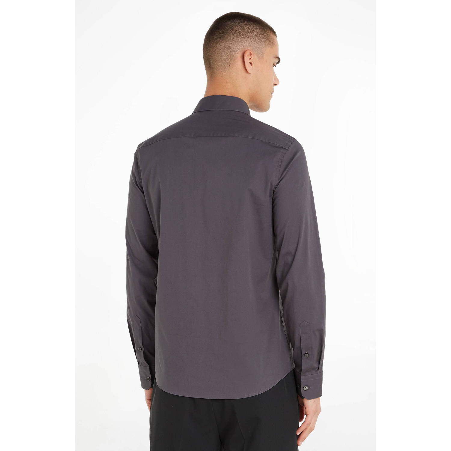 Calvin Klein slim fit overhemd met logo iron gate