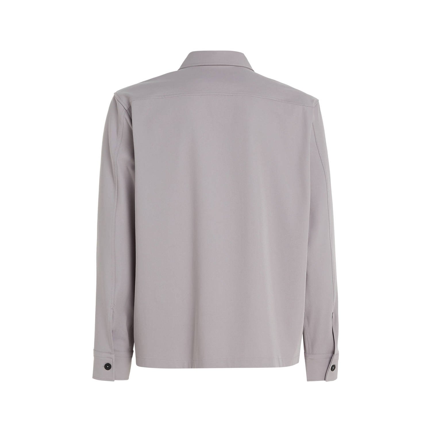 Calvin Klein regular fit overshirt met logo silver sconce