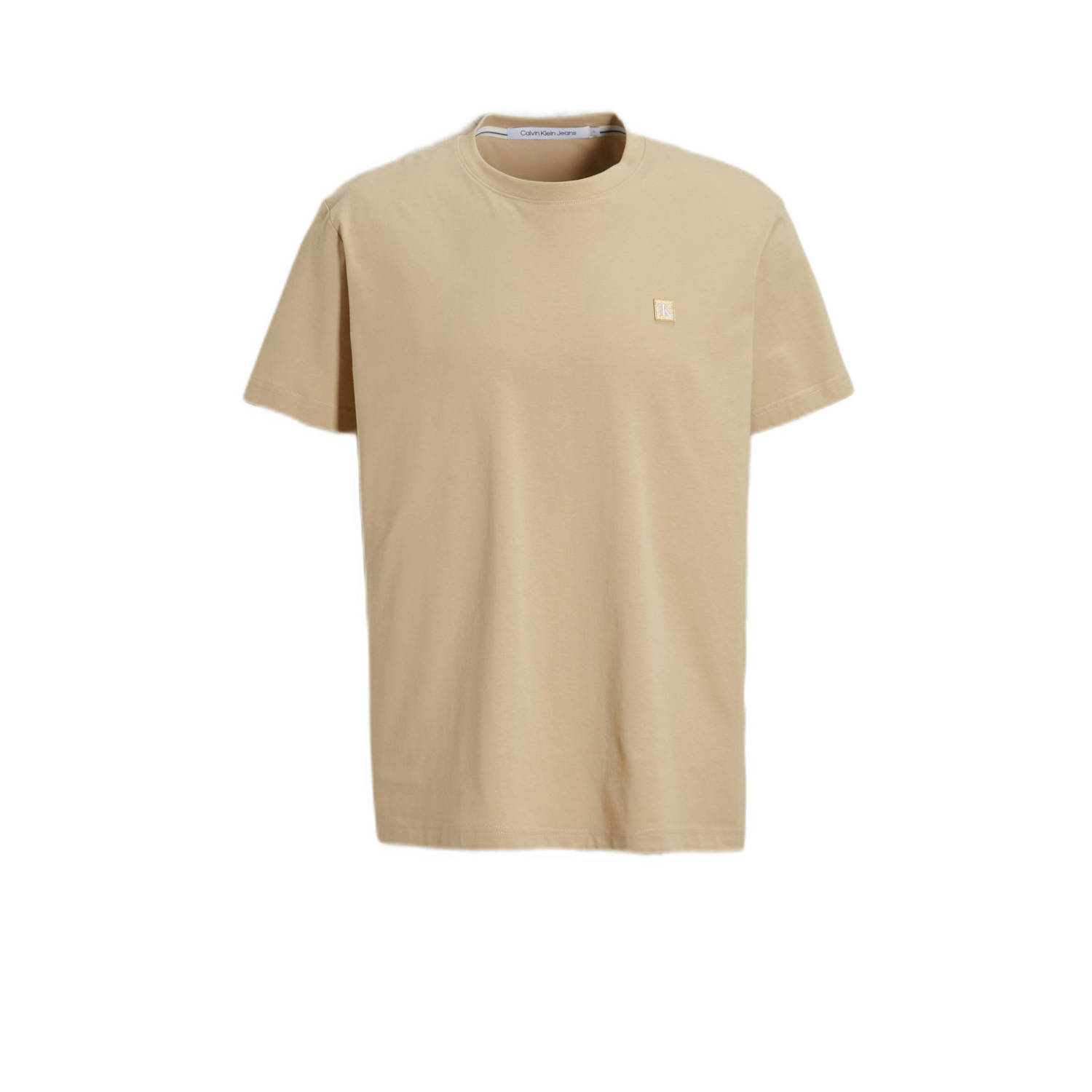 CALVIN KLEIN JEANS regular fit T-shirt met logo warm sand