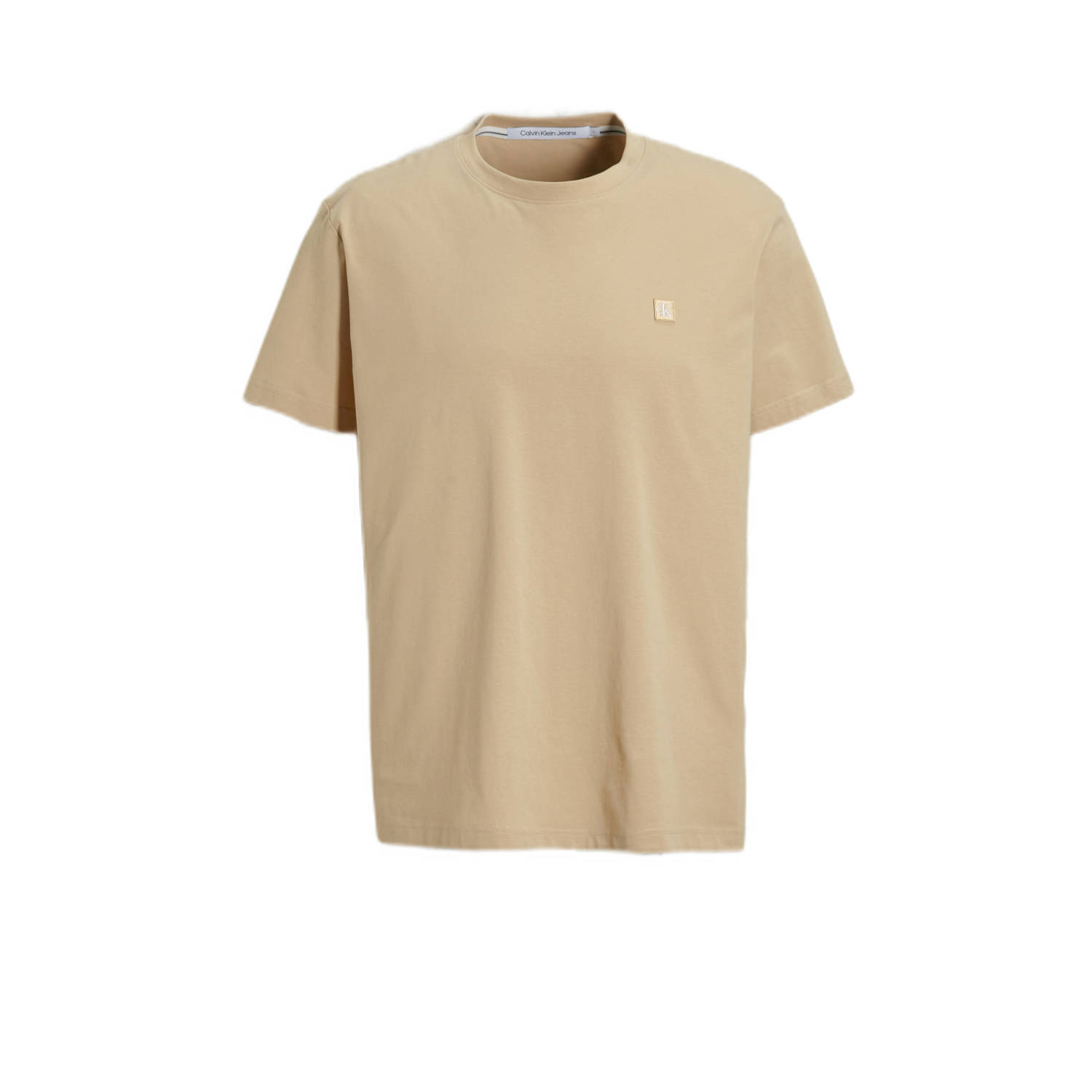 CALVIN KLEIN JEANS regular fit T-shirt met logo warm sand