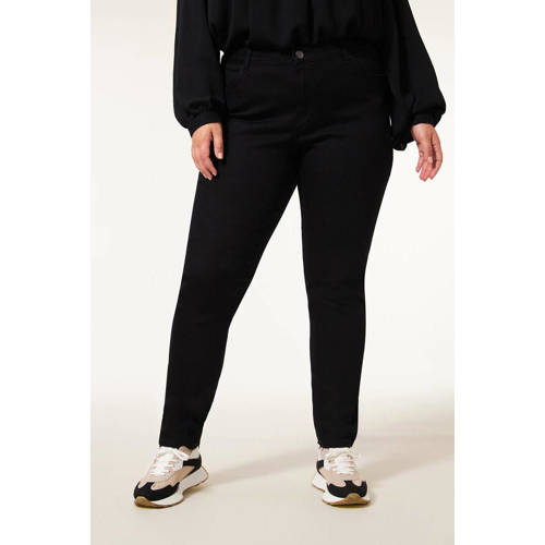 Miss Etam Plus slim fit broek Elise zwart afbeelding