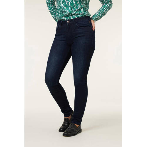 Miss Etam slim fit jeans Jackie dark blue denim afbeelding