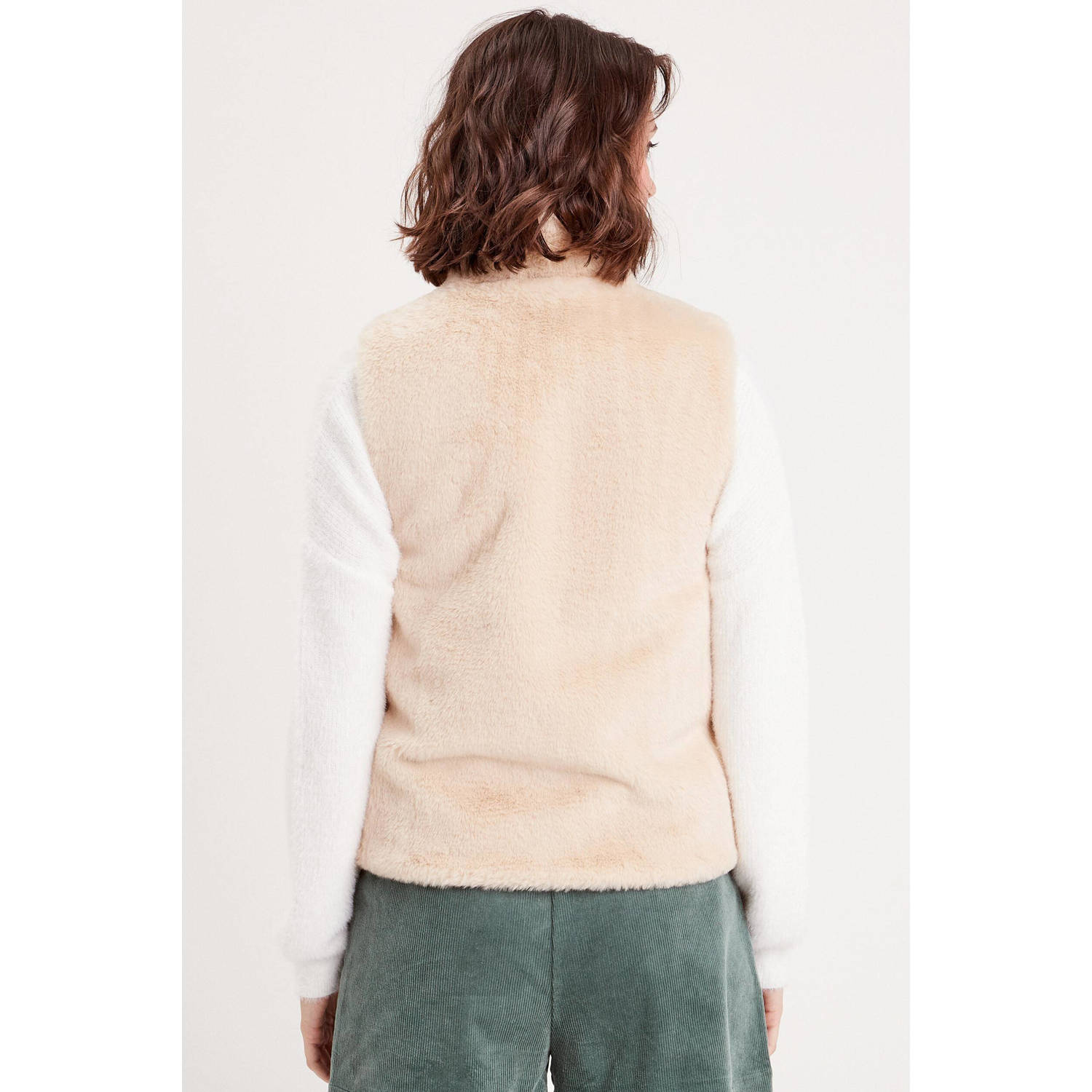 Cache teddy gilet ecru