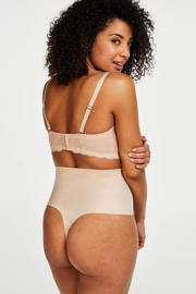 thumbnail: Hunkemöller high waist corrigerende string Scuba beige