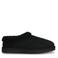 Manfield suède pantoffels zwart