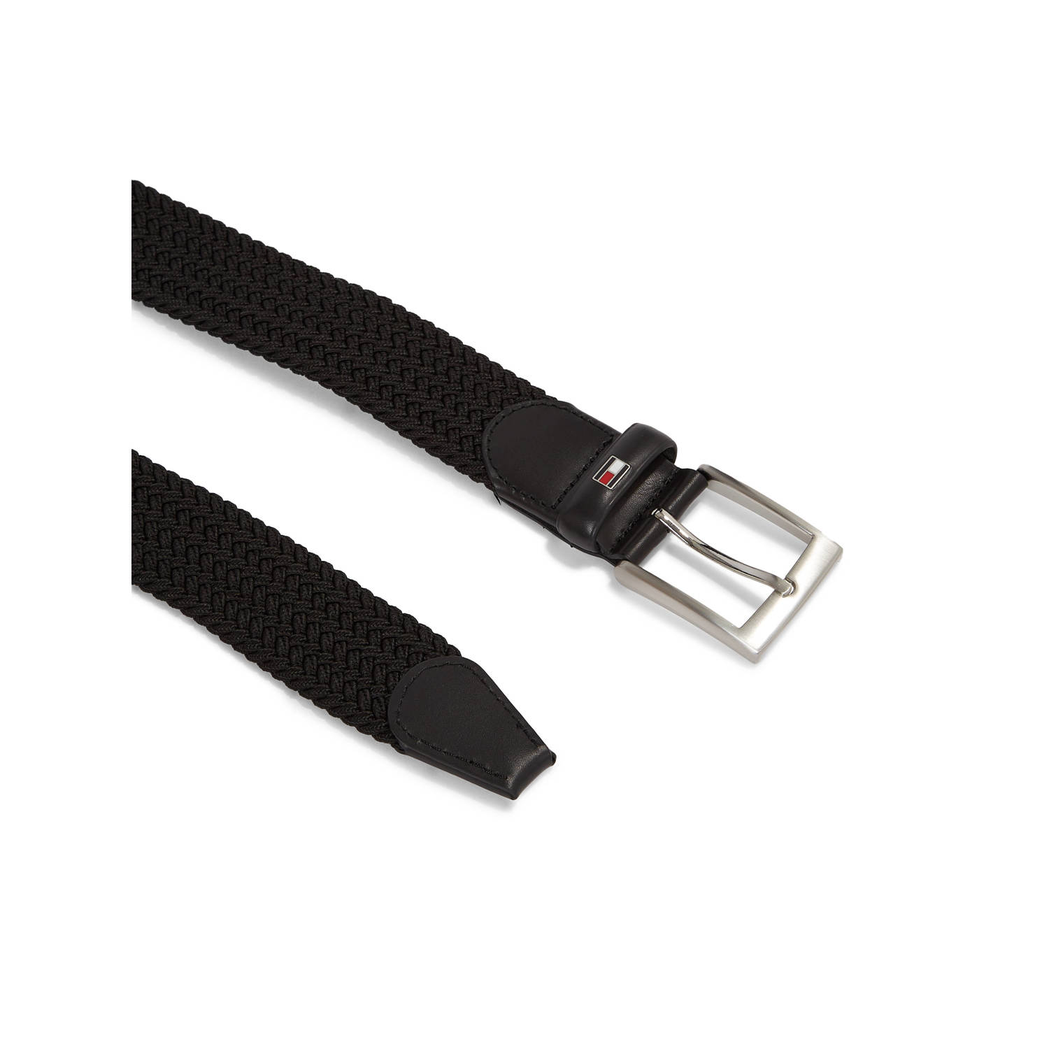 Tommy Hilfiger gevlochten riem New Adan zwart