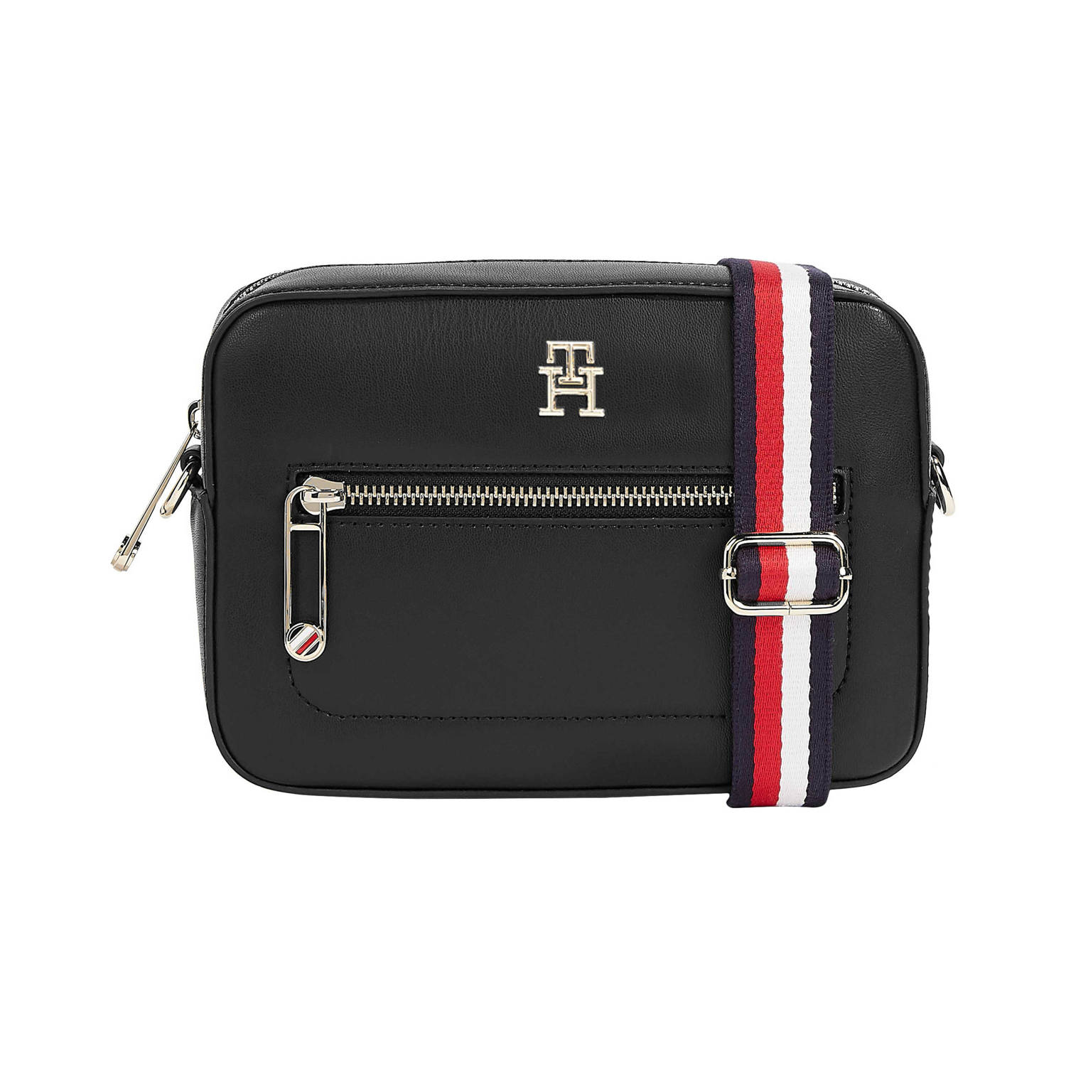 Tommy Hilfiger crossbody tas Iconic Tommy zwart