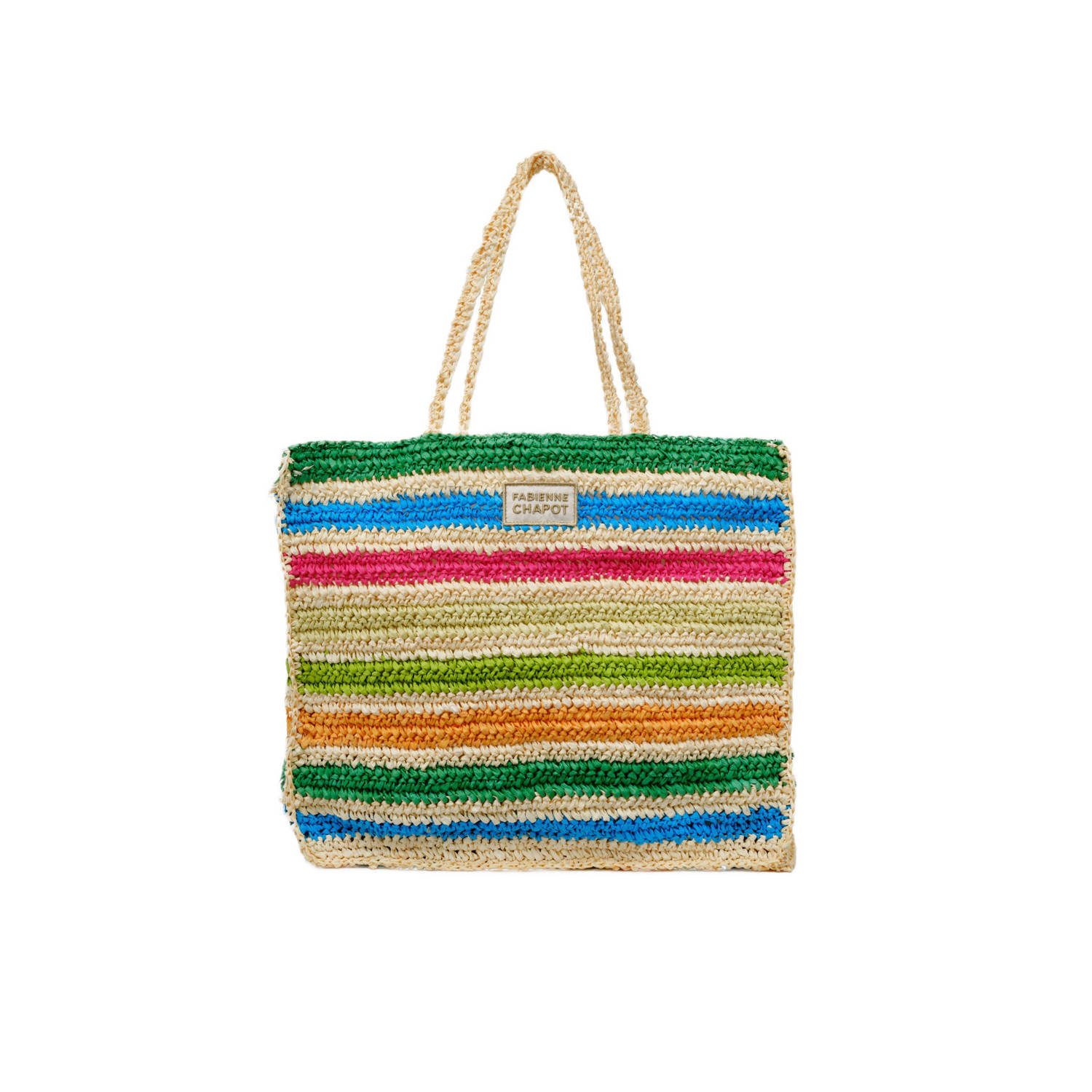 Fabienne Chapot Kleurrijke Raffia Shopper Naomi Tote Multicolor Dames