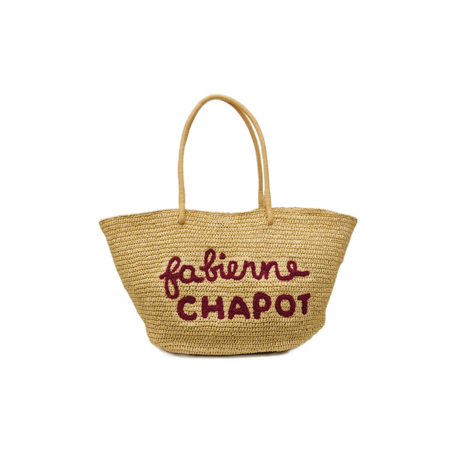 Fabienne Chapot Beige Stro Shopper Tas voor de Zomer Beige Dames