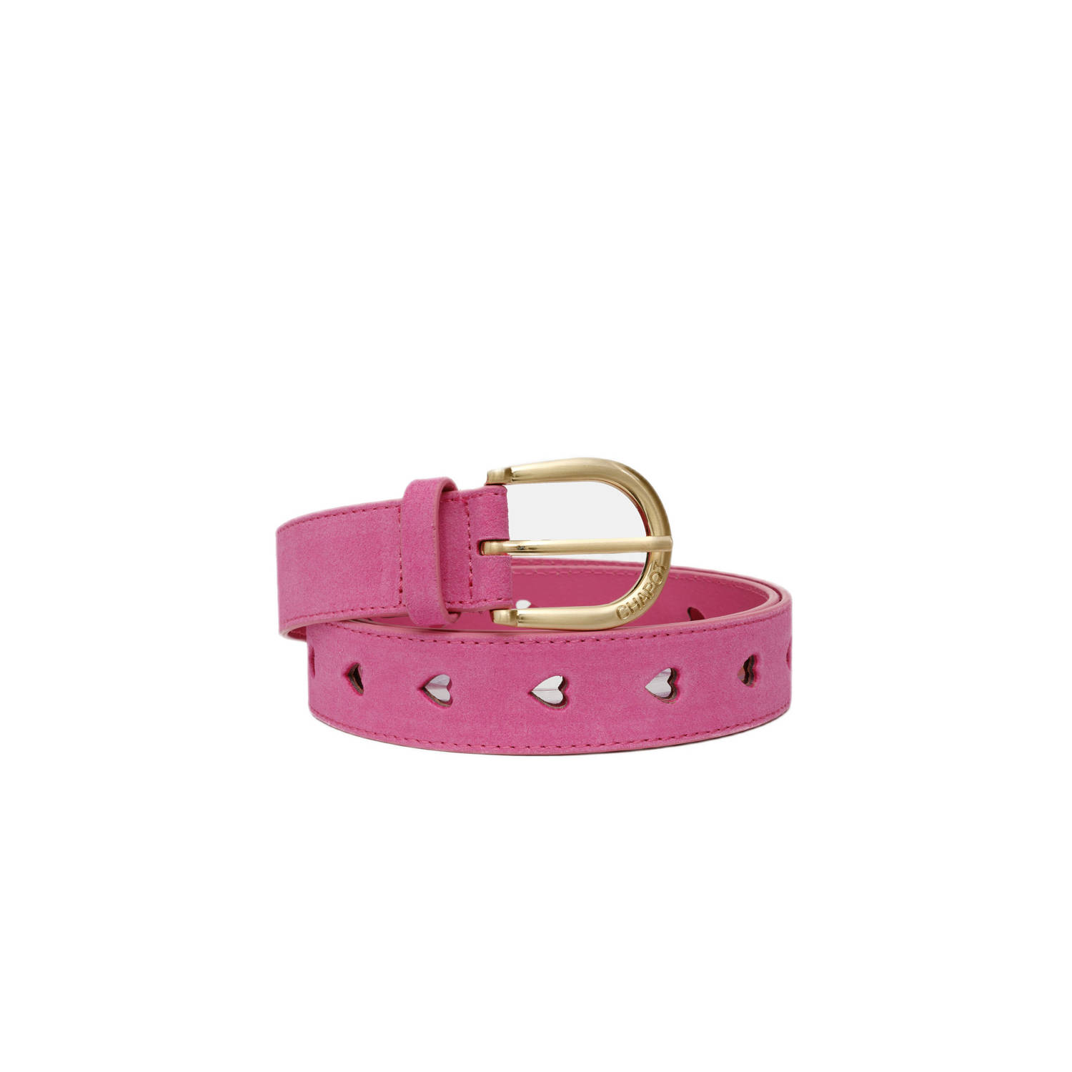 Fabienne Chapot leren riem Cut It Out Heart roze