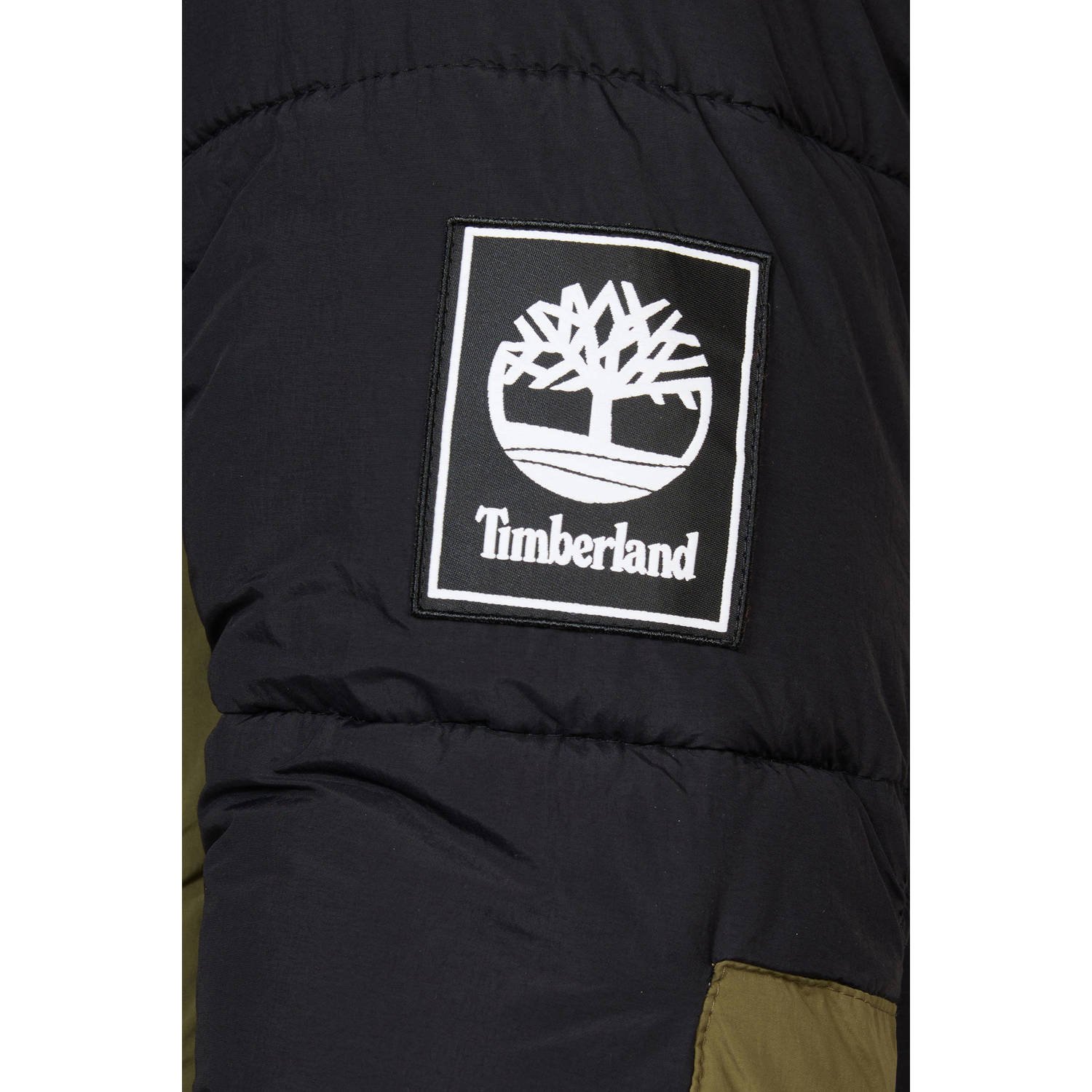 Timberland gewatteerde jas met logo en patches geel multi