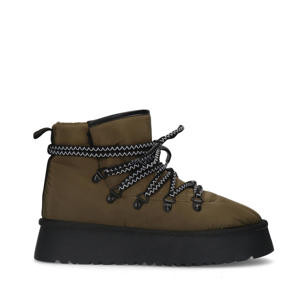   gevoerde enkelboots donkergroen