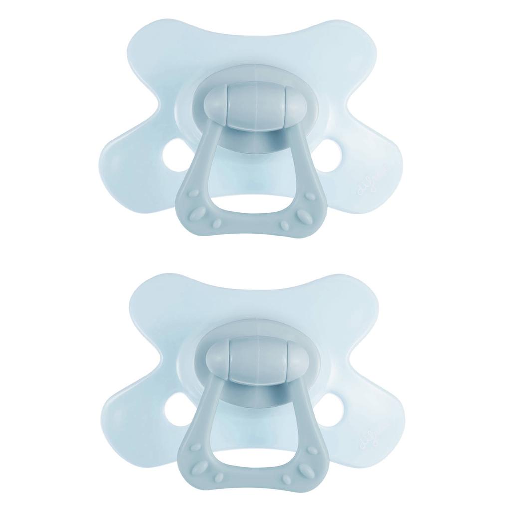 Difrax Natural Fopspeen - 12+ Maanden - Blauw - 2 st.