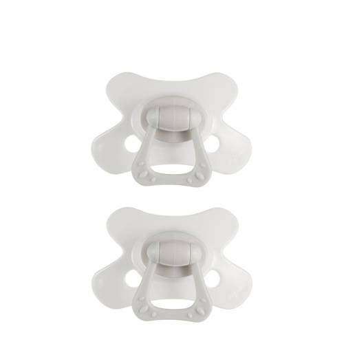 Difrax Natural Difrax Fopspeen - 6+ Maanden - Grijs - 2 st. afbeelding