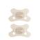 Difrax Natural Fopspeen - 0 tot 6 Maanden - Beige - 2 st.