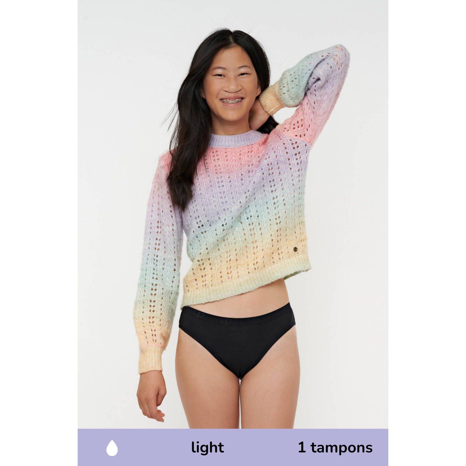 Moodies Undies menstruatieslip Light zwart