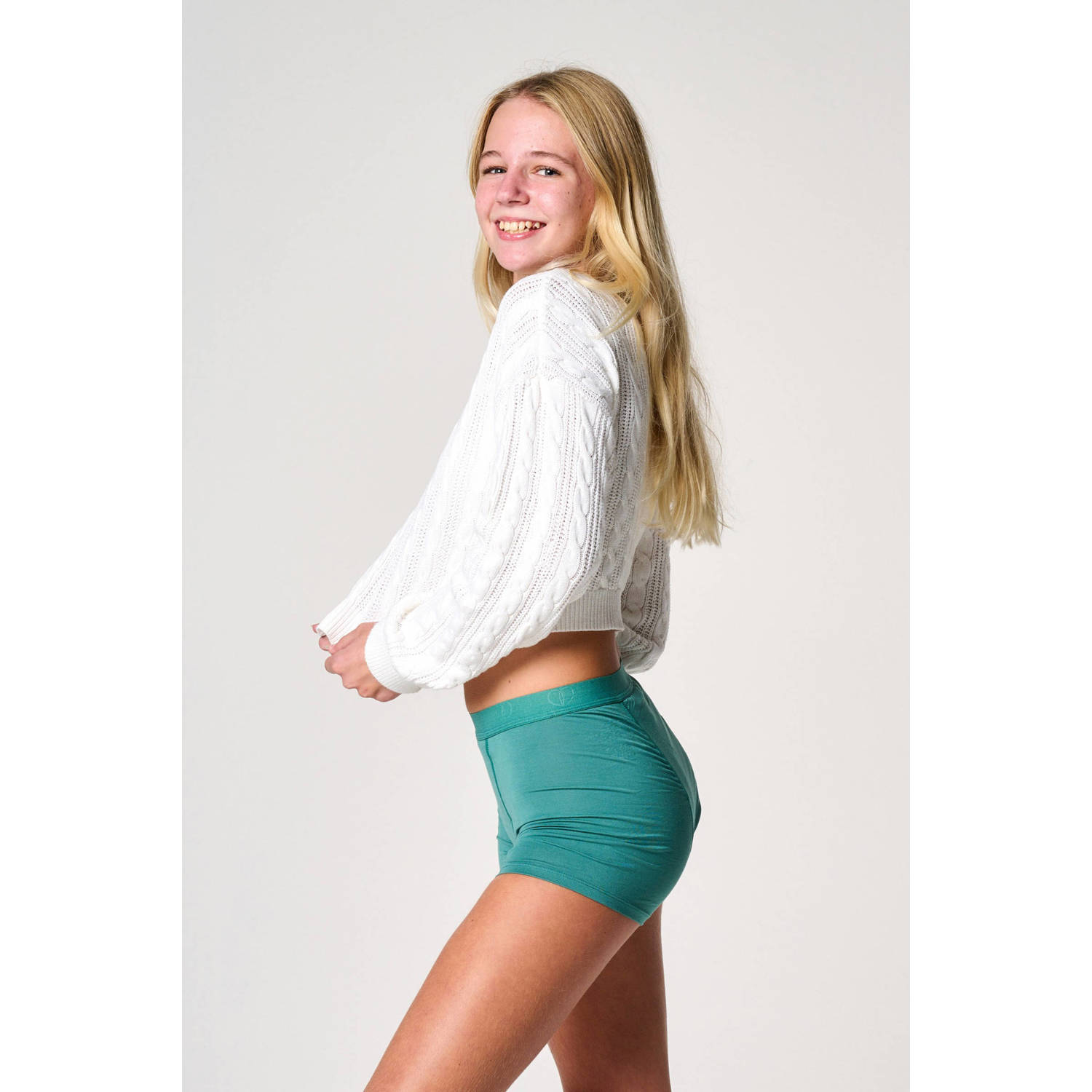 Moodies Undies boyshort menstruatieslip super groen