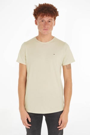 gemêleerd slim fit T-shirt JASPE beige