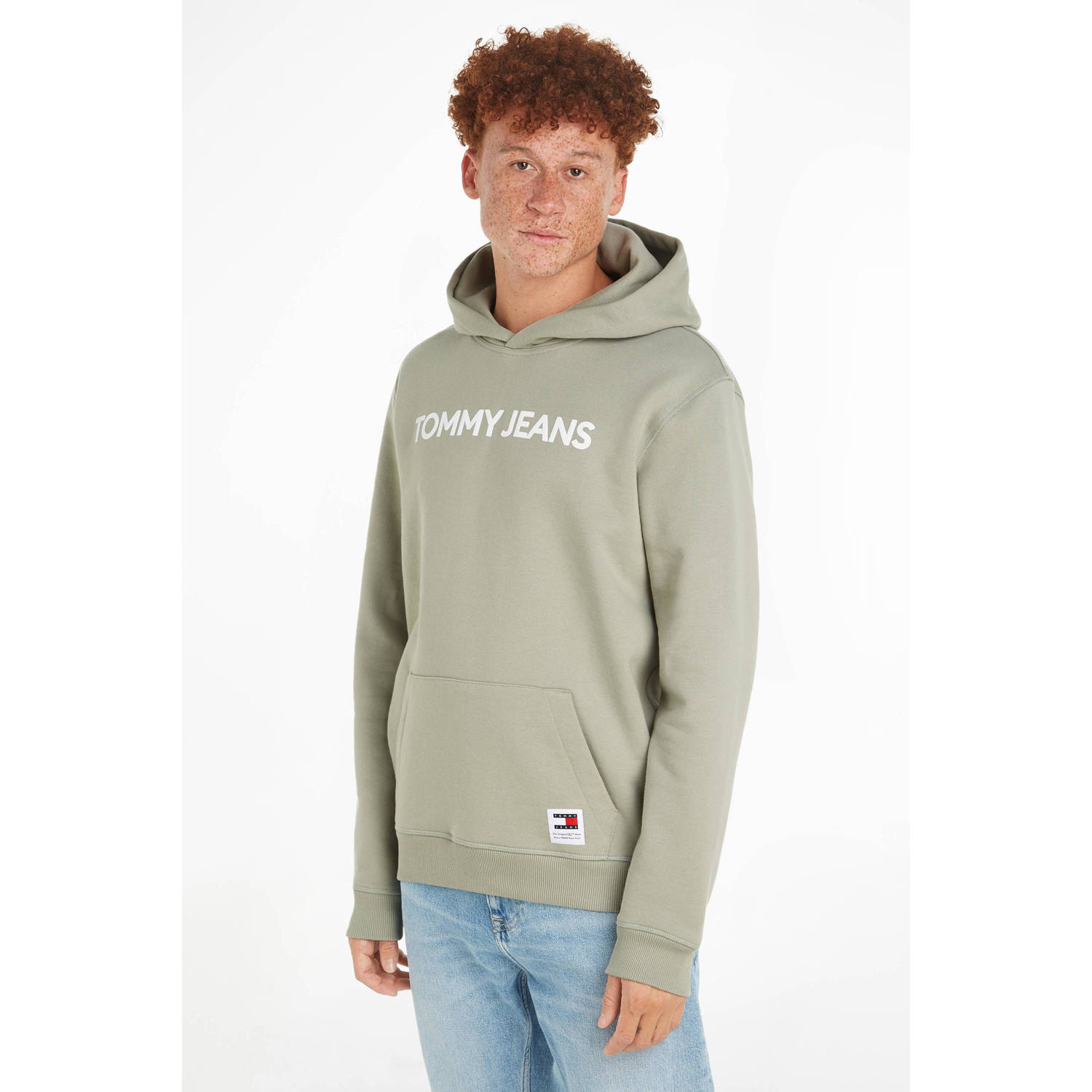 TOMMY JEANS Heren Truien & Vesten Tjm Reg Bold Classics Hoodie Ext Groen