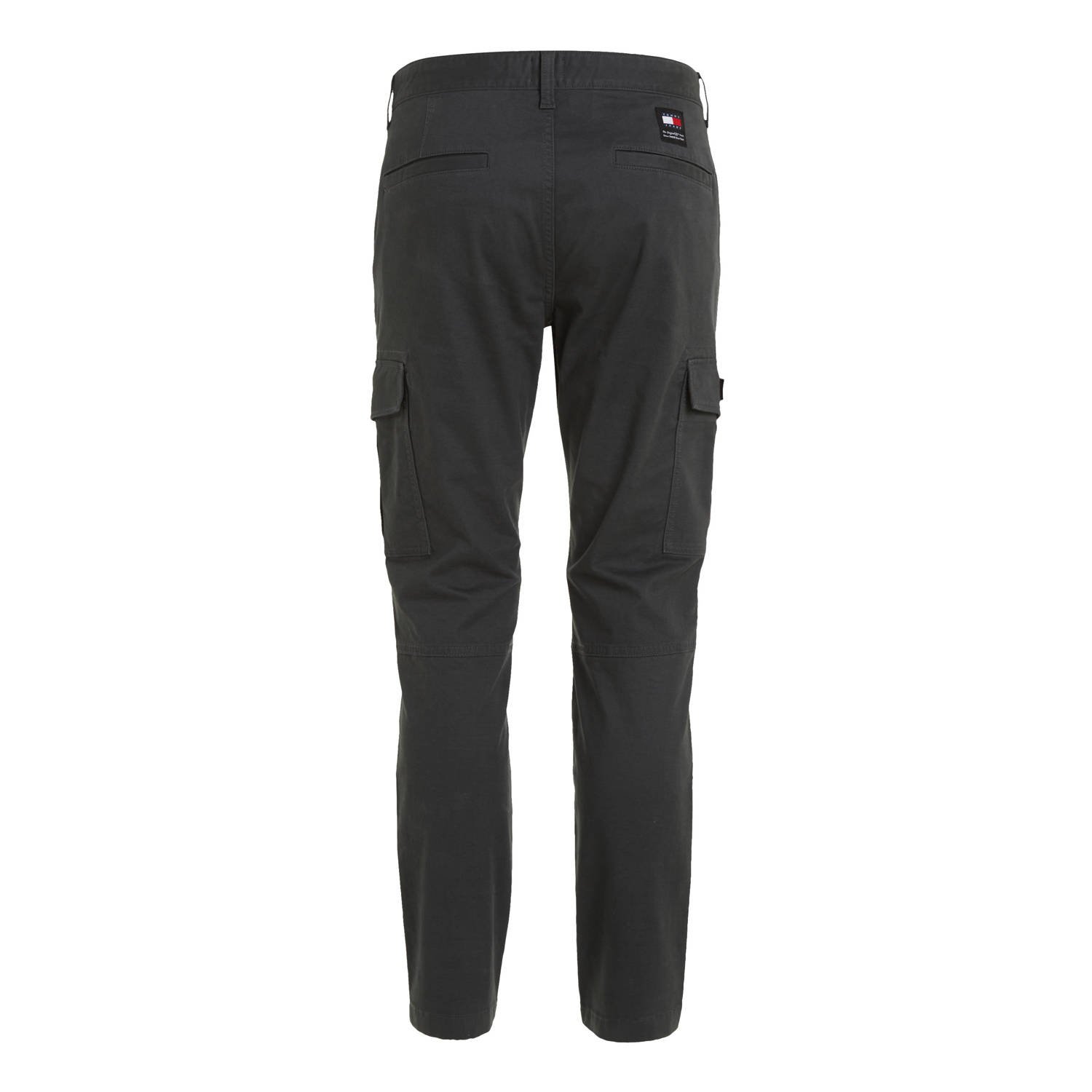 Tommy Jeans regular fit cargo broek met logo grijs