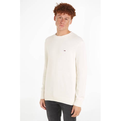 Tommy Jeans trui met logo ancient white