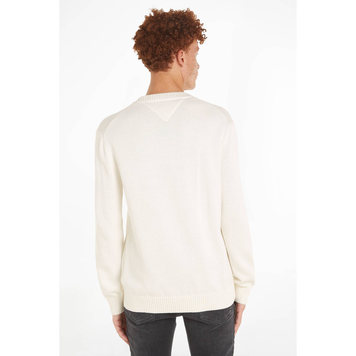Tommy Jeans trui met logo ancient white