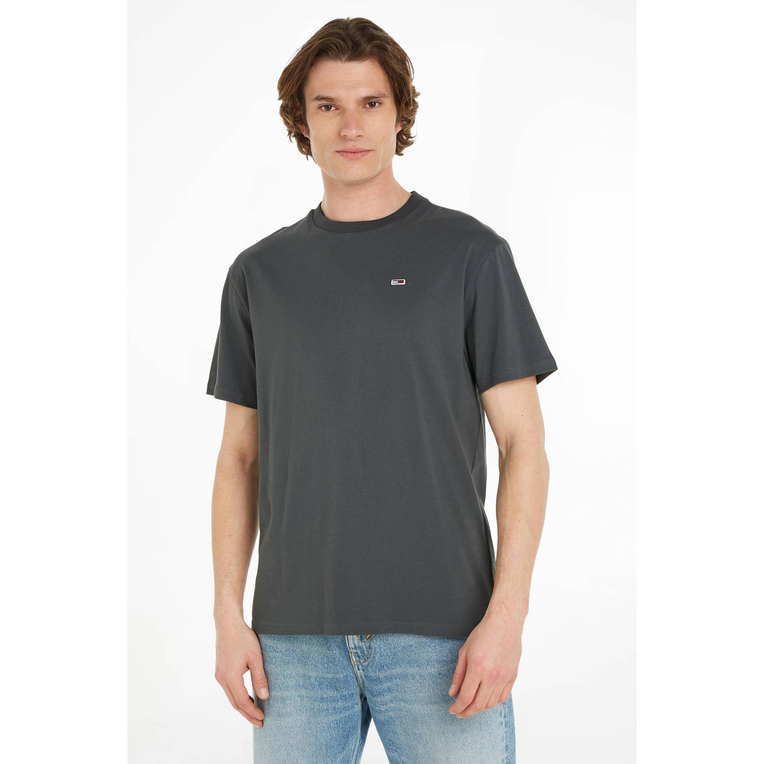 Tommy Jeans T-shirt met logo new charcoal