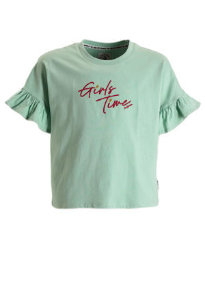 T-shirt Palima met tekstopdruk lichtgroen