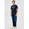 s.Oliver regular fit T-shirt met printopdruk blauw zwart