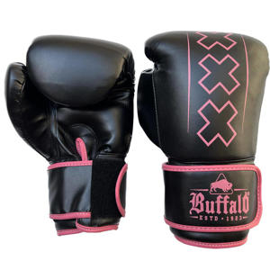 bokshandschoenen Outrage zwart/roze (10oz)