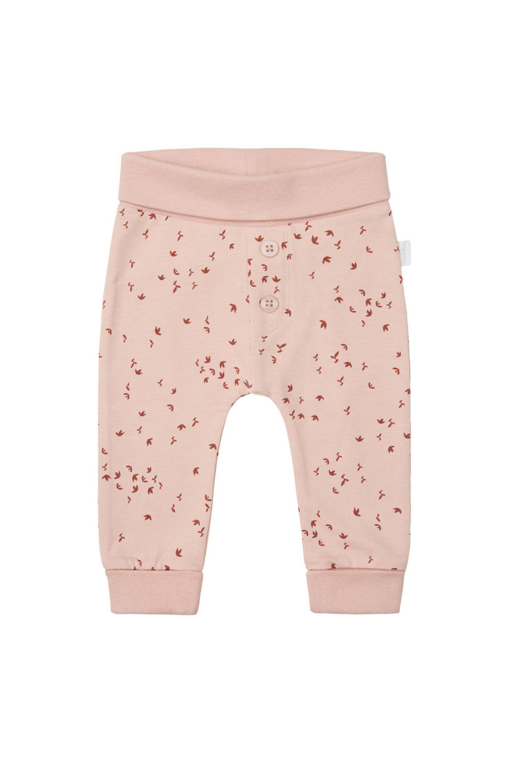 Lichtroze en roze jongens Noppies baby regular fit broek Nicea van katoen