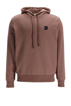 hoodie Ronny met logo pink-