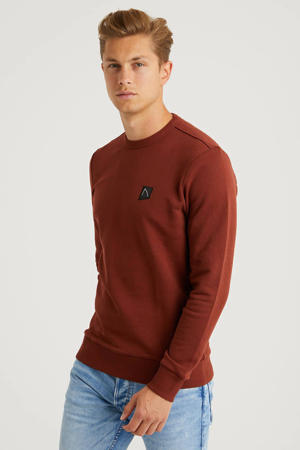sweater met logo brown