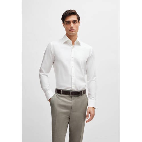 BOSS slim fit overhemd white afbeelding