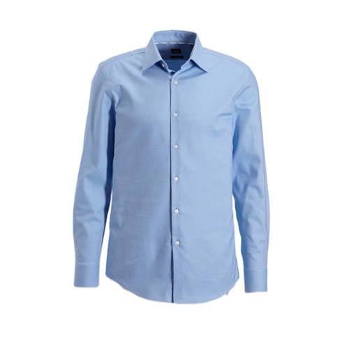 BOSS slim fit overhemd H-HANK pastel blue afbeelding