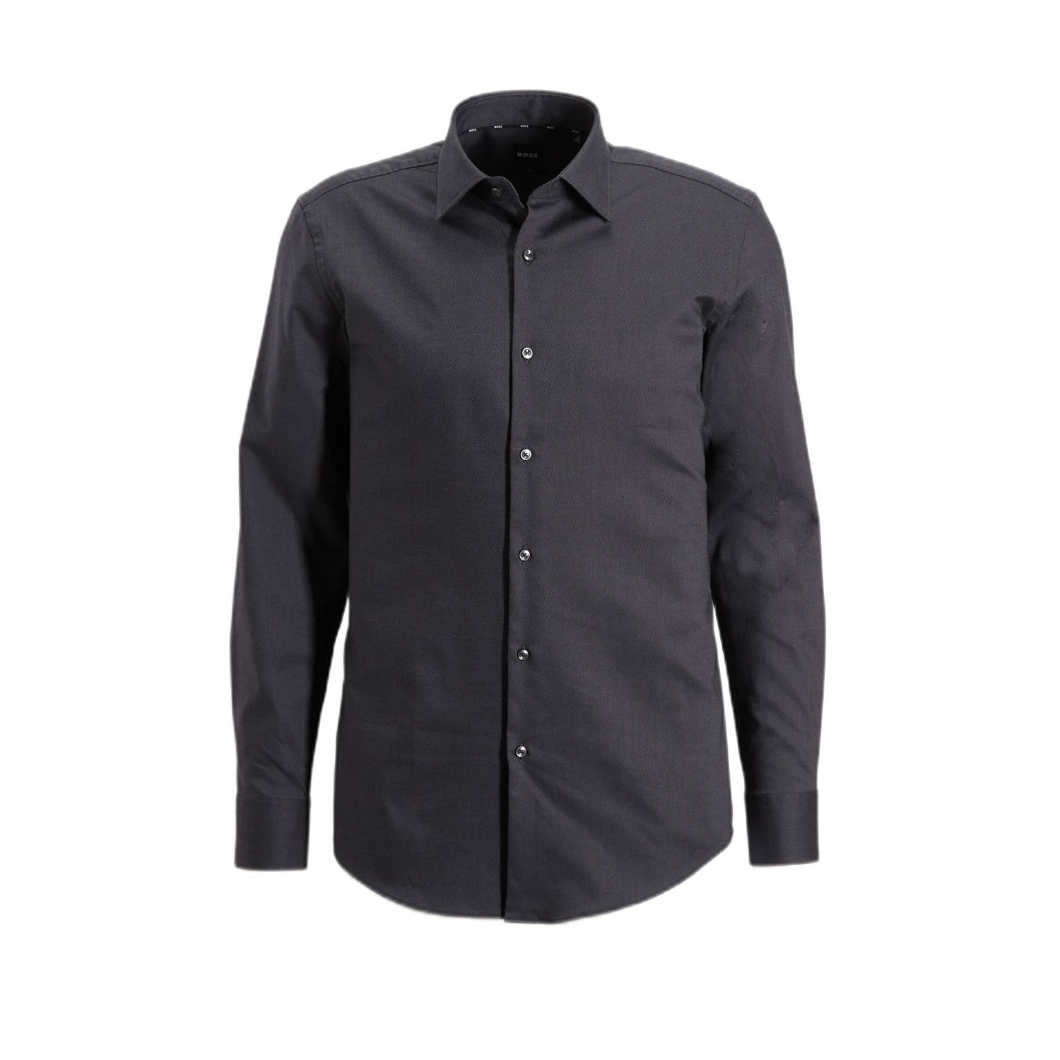 BOSS slim fit overhemd dark grey