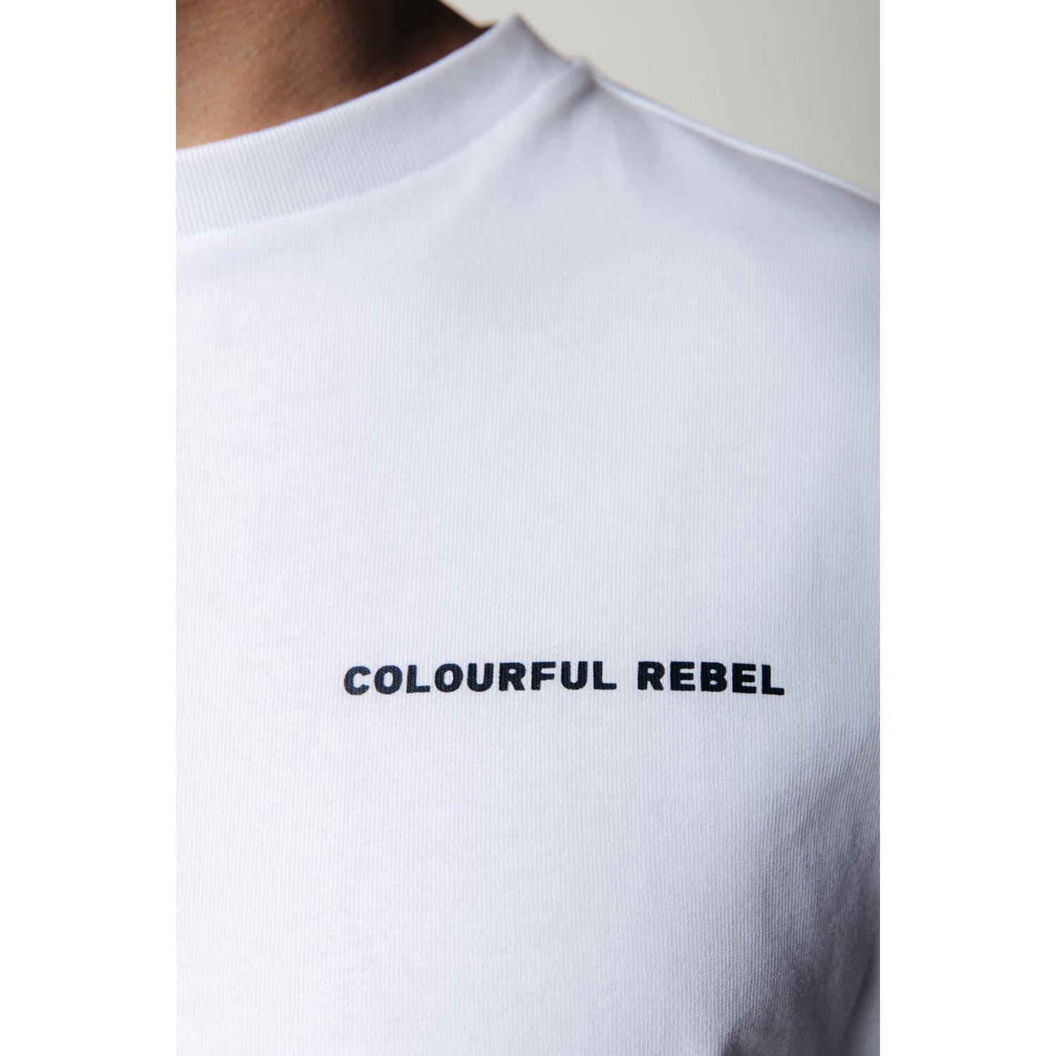 Colourful Rebel T-shirt Flower Bouquet met backprint wit