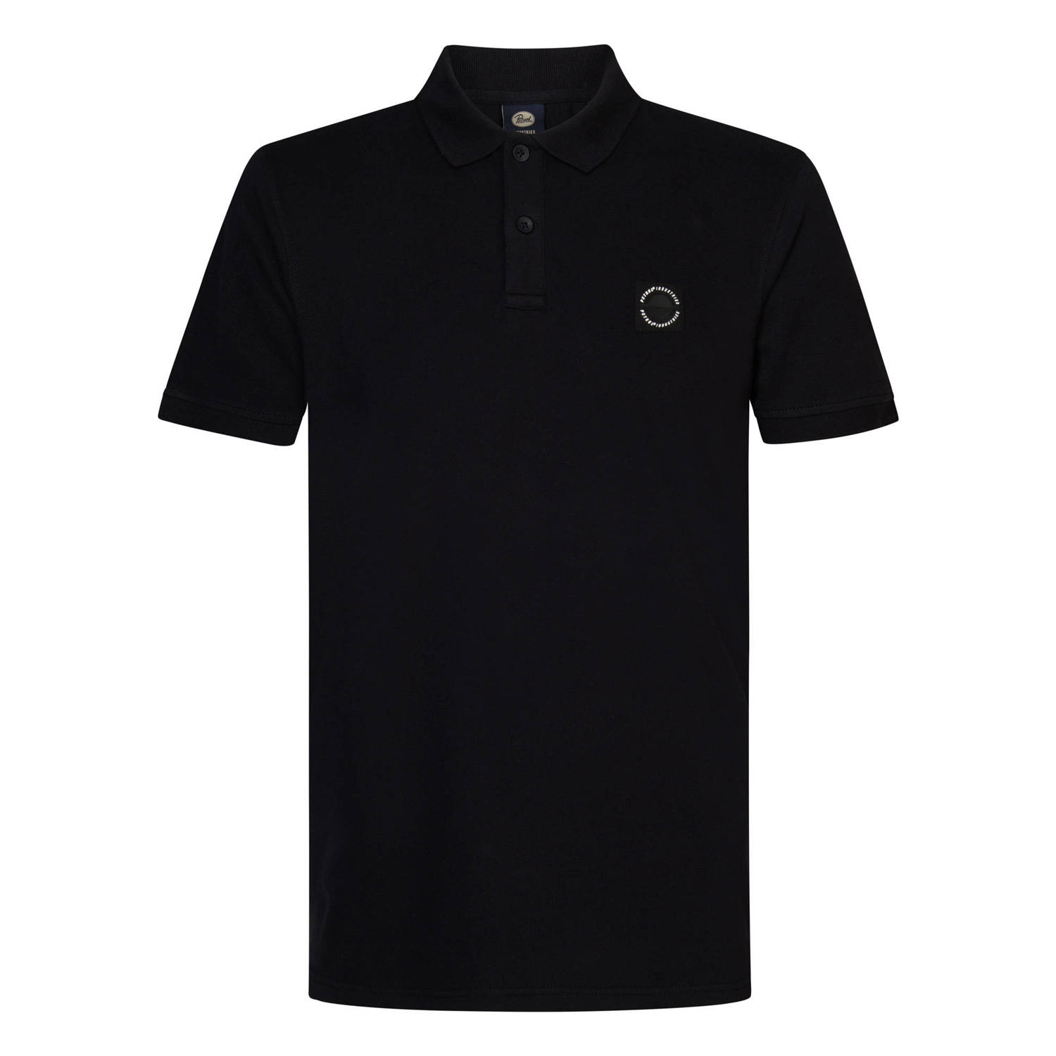 Petrol Industries polo Zest met logo dark black