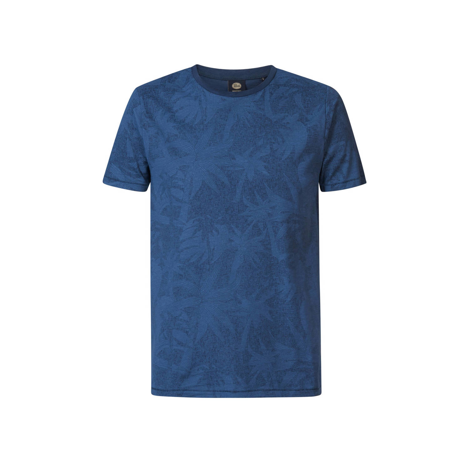 Petrol Industries T-shirt met all over print petrol blue