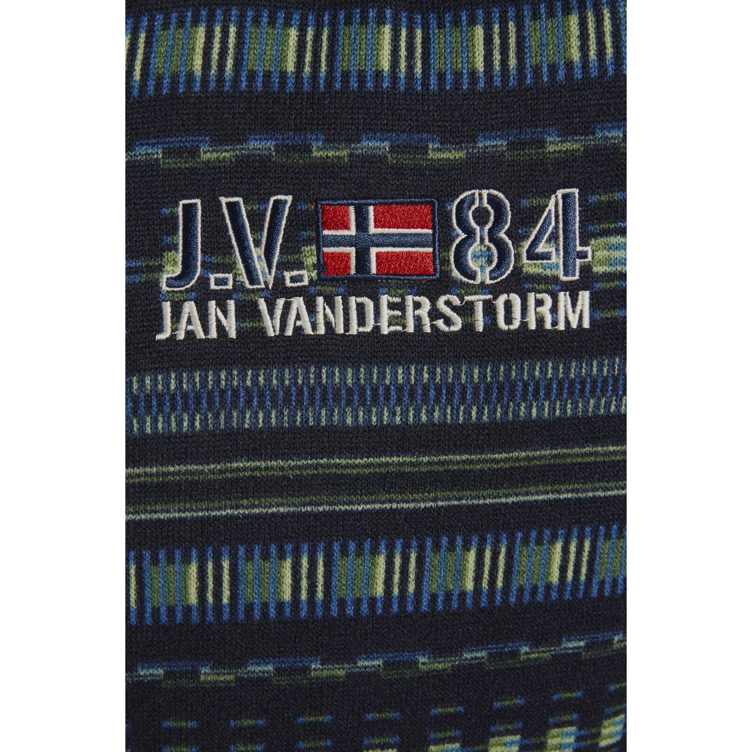 Jan Vanderstorm gevoerd vest NELS Plus Size donkerblauw