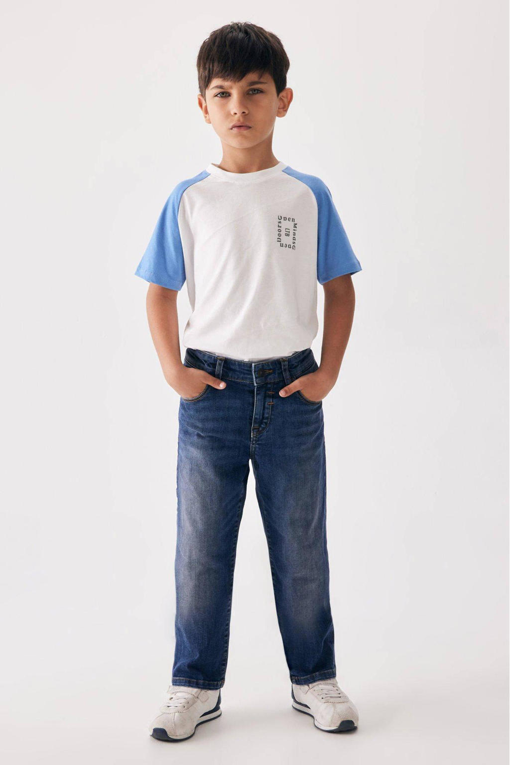 Dark blue denim jongens LTB slim fit jeans van stretchdenim met regular waist