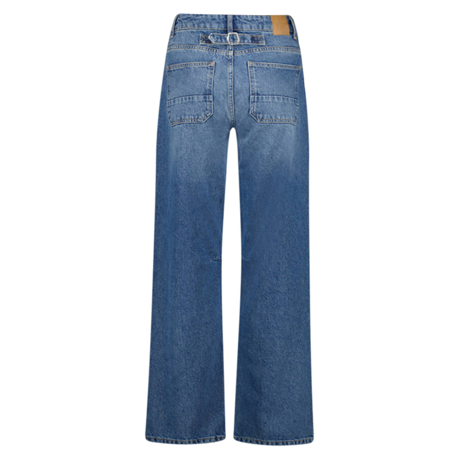 America Today high waist loose jeans medium blue denim