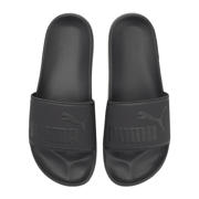 thumbnail: Zwarte unisex Puma Leadcat 2.0 badslippers van rubber met logo